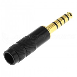 Jack 4.4mm TRRRS Connector Gold Plated Ø6mm Noir (Unit)