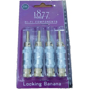 1877PHONO GC-06 Banana Plugs Lockable Gold Plated Silver Ø6mm (Set x4)
