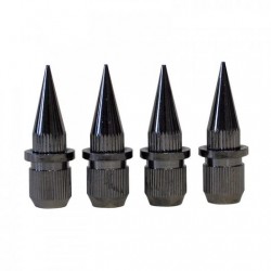 M8 Chrome Brass Decoupling Tips Black Chrome (Set x4)