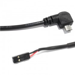 Câble d'alimentation Micro USB mâle coudé 22AWG 20cm