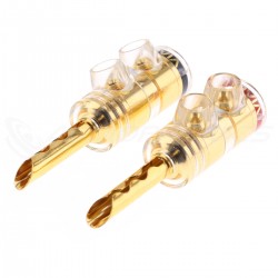 VIABLUE TS2 Banana Plugs Gold Plated Ø5mm (Set x4)