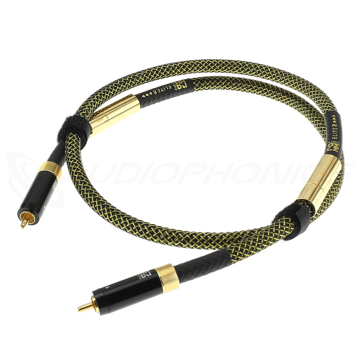 RAMM AUDIO ELITE 8 PREMIUM Câbles RCA Cuivre OCC Cryo NBU Masse Flottante Plaqué Or 1m (La paire)