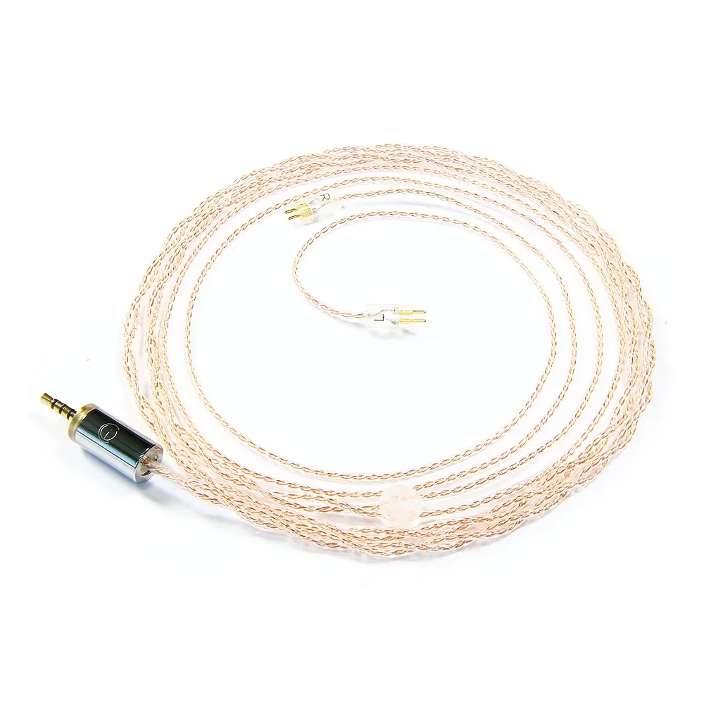 OEAUDIO 2DUALOFC Câble casque Jack 3.5mm vers CIEM 0.78mm 1.2m OFC PTFE ⌀1.5mm