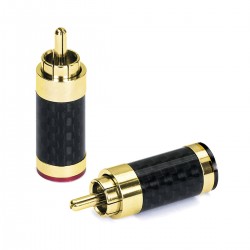 DYNAVOX Carbon RCA Connectors Gold Plated Ø13mm (Set x4)