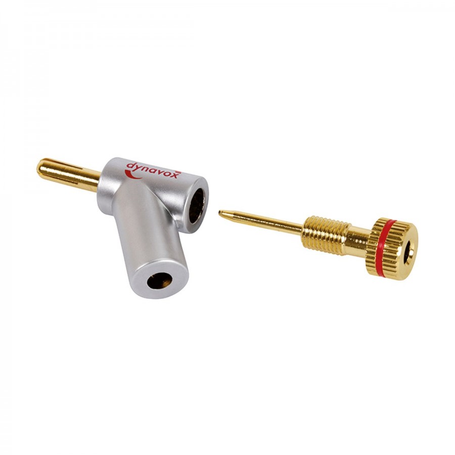Dynavox Gold Plated Speaker Banana Plugs - Set Of 4, Male, Screw Type