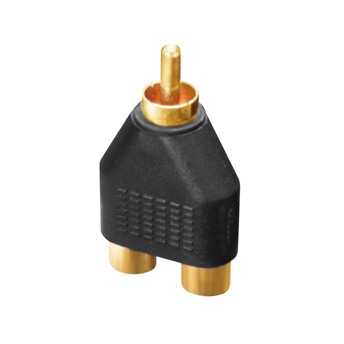 DYNAVOX Adaptateur 1x RCA Mâle vers 2x RCA Femelles Plaqué Or