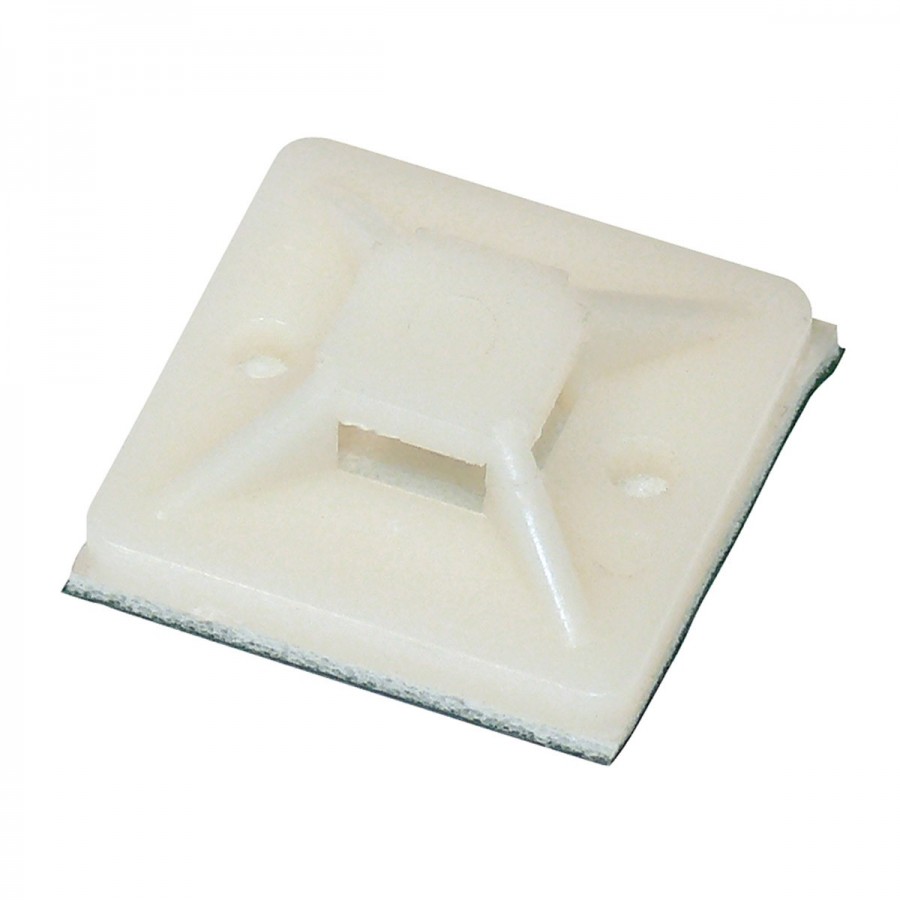 Bases Adhésives Pour Colliers De Serrage - 30 X 30 Mm, Autocollantes, Lot De 10