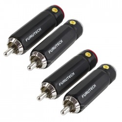 Furutech FP-108R Connecteurs RCA OCC Rhodium Ø 9.2mm (Set x4)