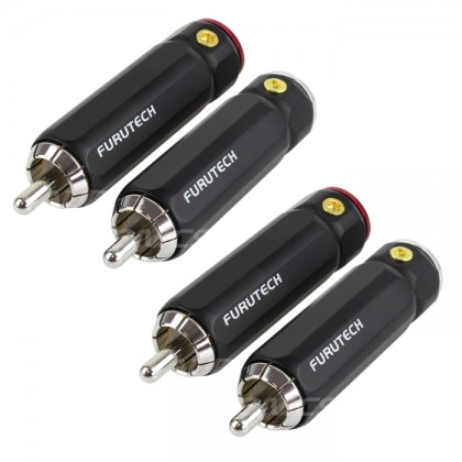 FURUTECH FP-108 (R) Connecteurs RCA OCC plaqué Rhodium Ø9.2mm (Set x4)