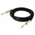 Male Jack 6.35mm to Male Jack 6.35mm Mono Cable Shielded Gold Plated 2m