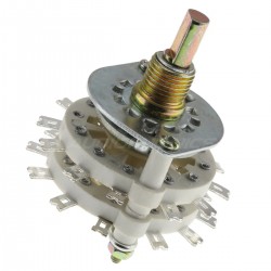 Sélecteur 4 entrées 5 positions Ø6mm Axe méplat