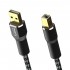MATRIX Câble USB-A Mâle vers USB-B Mâle Cuivre OFC Plaqué Argent / Or 1.2m