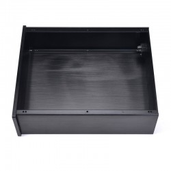 DIY Box / Case Silver face 100% Aluminium 260x249x90mm Black pannel