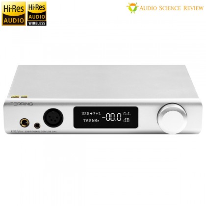 TOPPING DX7 PRO Balanced DAC Headphone Amplifier ES9038Pro Bluetooth 5.0 aptX HD LDAC 32bit 768kHz DSD1024 Silver