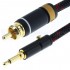 Male Mono RCA to Male Mono Jack 3.5mm Gold Plated Copper Silver Shielded 1.5m