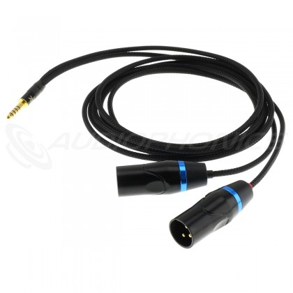 Male Jack 4.4mm to 2x Male XLR Balanced Cable Gold Plated 1,5m