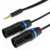 Male Jack 2.5mm to 2x Male XLR Balanced Cable Gold Plated 1,5m