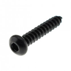 Vis à Bois Tête Bombée à Six Pans Creux M3x16mm Acier 8.8 Noire (x10)