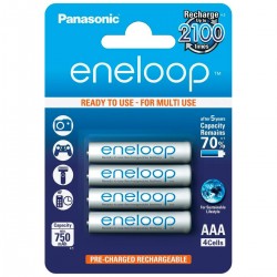 PANASONIC ENELOOP Accumulateurs NiMh AAA 1.2V 750mAh (Set x4)