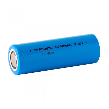 Accumulateur IFR22650 LiFePO4 3.2-3.3V 2000mAh Rechargeable