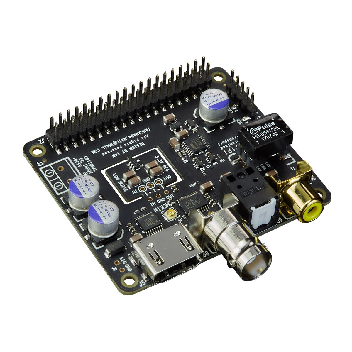 IAN CANADA TRANSPORTPI Interface Numérique SPDIF Low Jitter pour Raspberry Pi