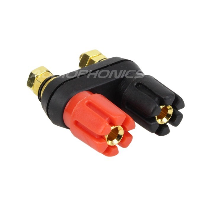 Double Insulated Gold Plated Speaker Terminals with Holding Plate 5mm