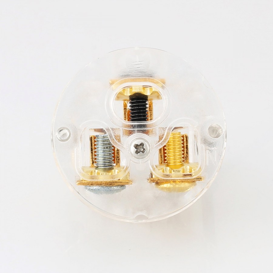 VF523G Top Clear C19 Gold Plat Pure Copper 20A Power Gold Plated Audio Power IEC Connector Plug 20A IEC 20A C19
