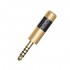 IBASSO CA02 Adaptateur Symétrique Jack 2.5mm Femelle vers Jack 4.4mm Mâle Plaqué Or