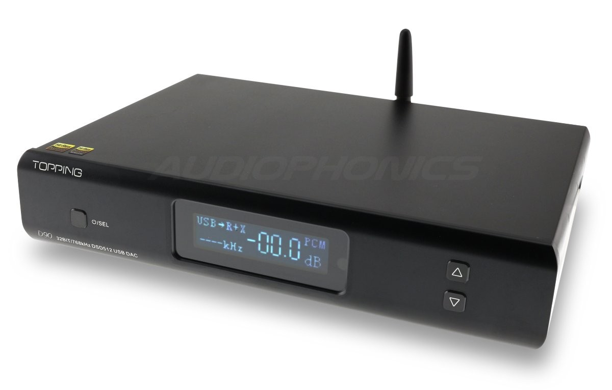 TOPPING D90 Balanced DAC AK4499 XMOS XU208 I2S 32bit 768kHz DSD512 Bluetooth 5.0 Black