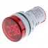 Voltage Display Voltmeter with Red LED 60-500VAC Ø22mm