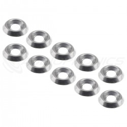 Hollow Washer Cup Stainless Steel M5x15x3mm Silver (x10)