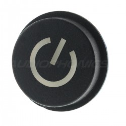 Bouton 13x10mm Noir avec Cercle Lumineux LED