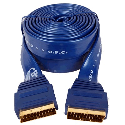 BTECH X21R - Scart cable flat shielded OFC 24K 5m