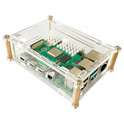 Boîtier Acrylique pour Raspberry Pi 4 Transparent