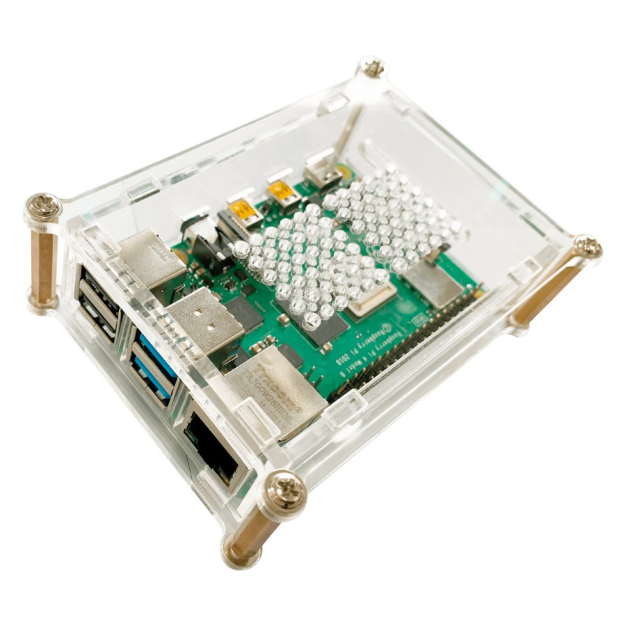 Für Raspberry Pi 3 B Model Transparent Sliced Acrylic Case Schale Gehege Box R 