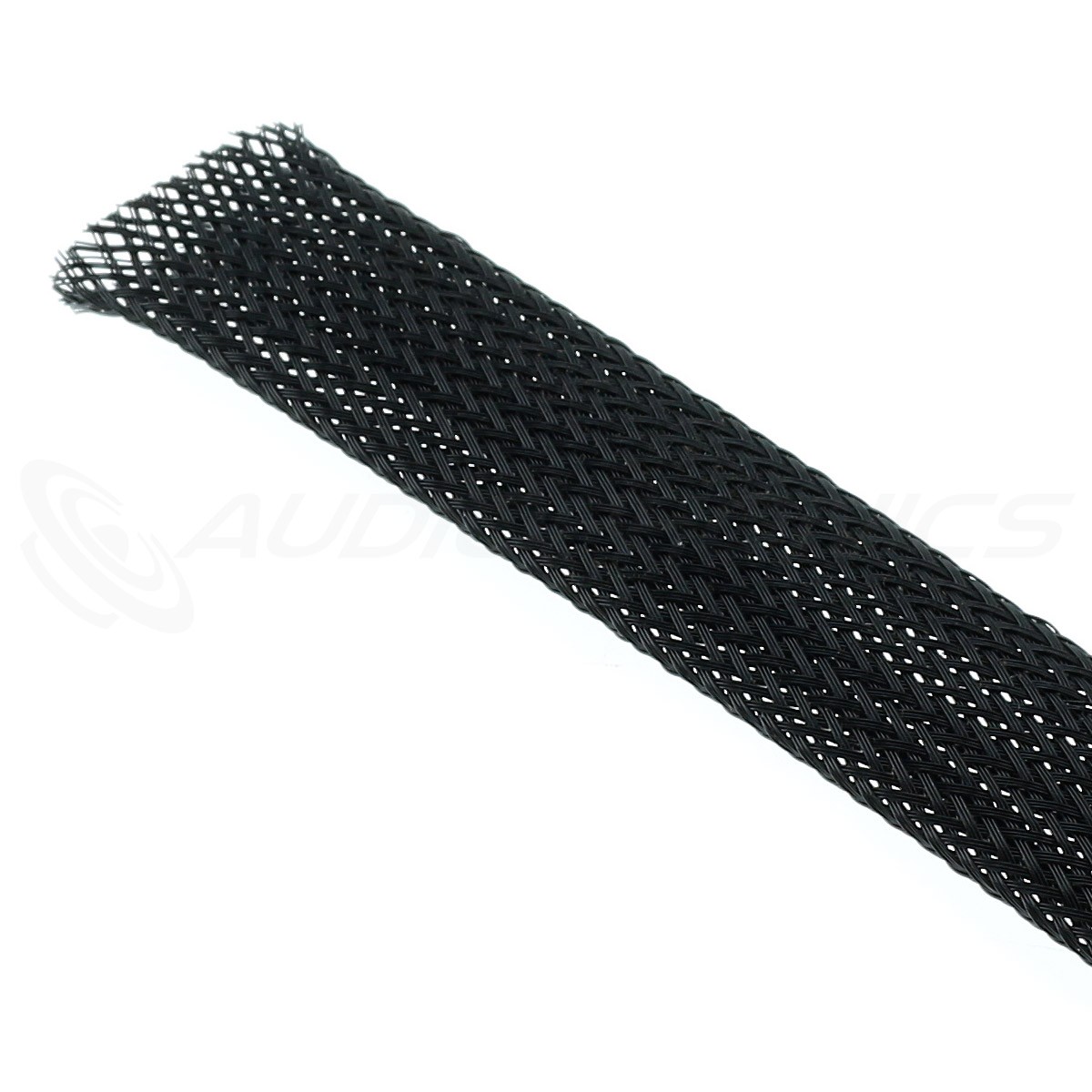 Gaine Tressée Extensible Nylon (PET) 15-25mm Noir