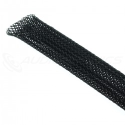 Gaine Tressée Extensible Nylon (PET) 3-6mm Noir