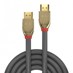 LINDY GOLD LINE Câble HDMI 2.0 High Speed Cuivre OFC Plaqué Or Triple Blindage 24k 2m