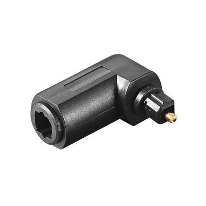 Adaptateur Toslink femelle vers Toslink mâle coudé