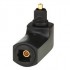 Toslink female adapter to Toslink male angled