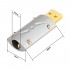 VIBORG UA201 Male USB-A 2.0 Connector Gold 24k Plated Ø8.5mm