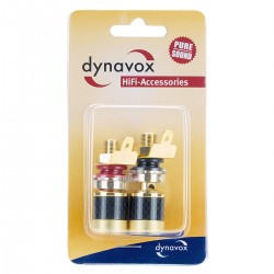 DYNAVOX Borniers isolés Plaqué Or 18mm (La paire)