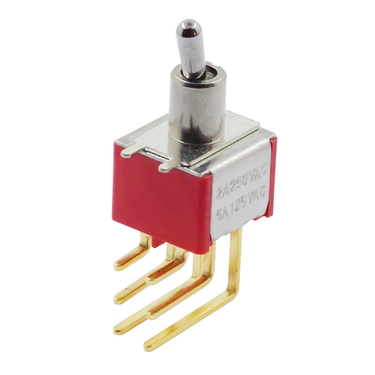 2 Poles 2 Positions Toggle Switch 6 Pins ON-ON 250VAC 2A / 120VAC 5A Gold Plated