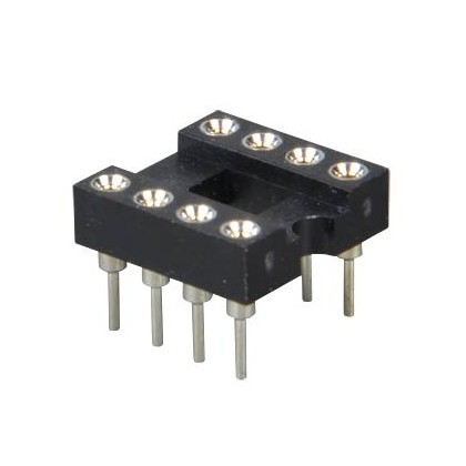 Support tulipe circuit imprimé DIP8 socket 8 broches