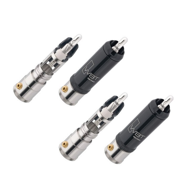 WBT-0152 Ag Nextgen Connecteurs RCA Pur Argent à souder Ø10.8mm (Set x4)