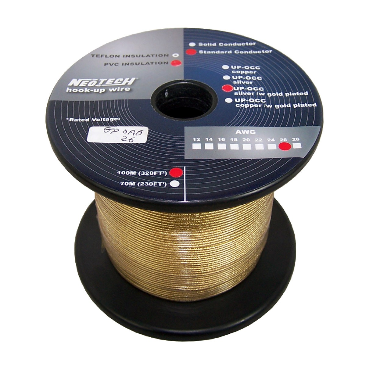 NEOTECH GP-OAG-24 Wiring Cable Gold Plated UP-OCC Silver 0.205mm²