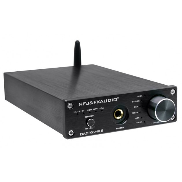 Fx Audio Dac X6 Mkii Dac Headphone Amplifier Bluetooth 5 0 Aptx Es9018 Qcc3008 24bit 192khz Black Audiophonics