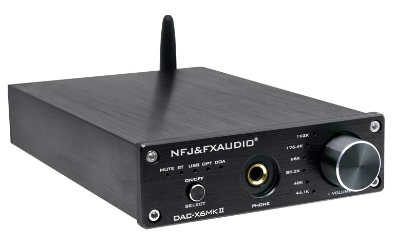 FX-AUDIO DAC-X6 MKII DAC Amplificateur Casque Bluetooth 5.0 aptX ES9018 QCC3008 24Bit 192kHz Noir