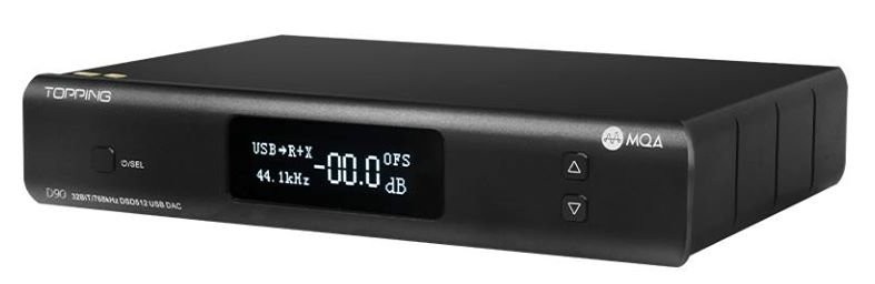 TOPPING D90 MQA Balanced DAC AK4499 XMOS XU216 I2S 32bit 768kHz DSD512 Bluetooth 5.0 Black