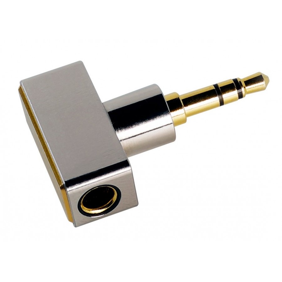 DJ44C Adaptateur Jack 4.4mm Symétrique Femelle vers Jack 3.5mm Asymétrique Mâle Plaqué Or